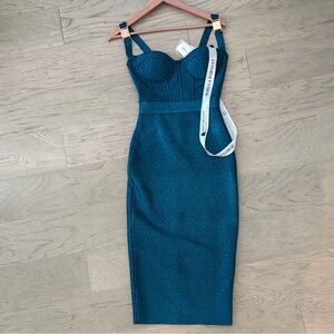 Elegant Blue Bodycon Dress